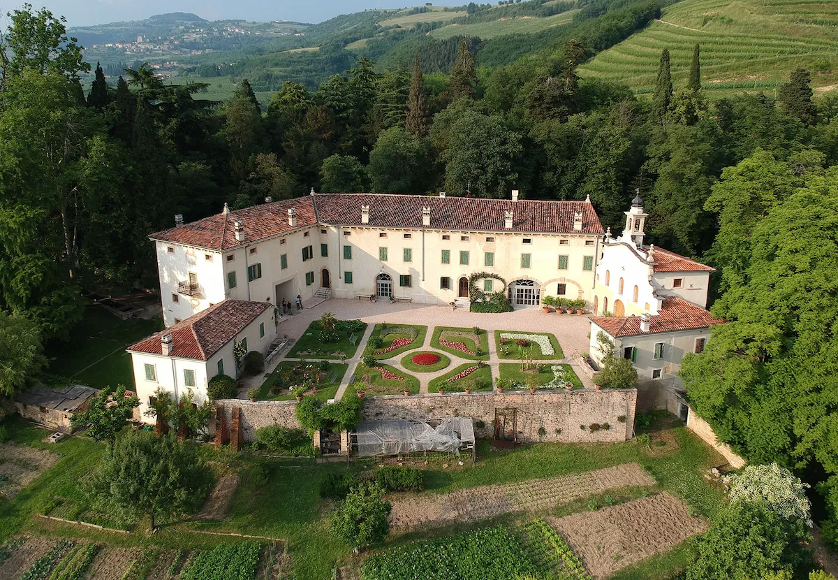 Vista aerea di Villa Pellegrini